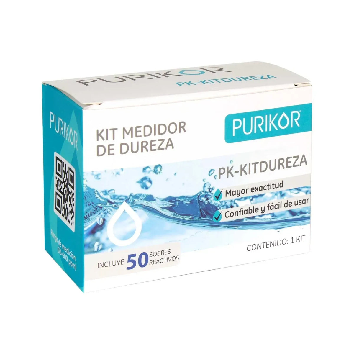 Fotografía oficial PURIKOR: kit medidor de dureza. Vista del producto.