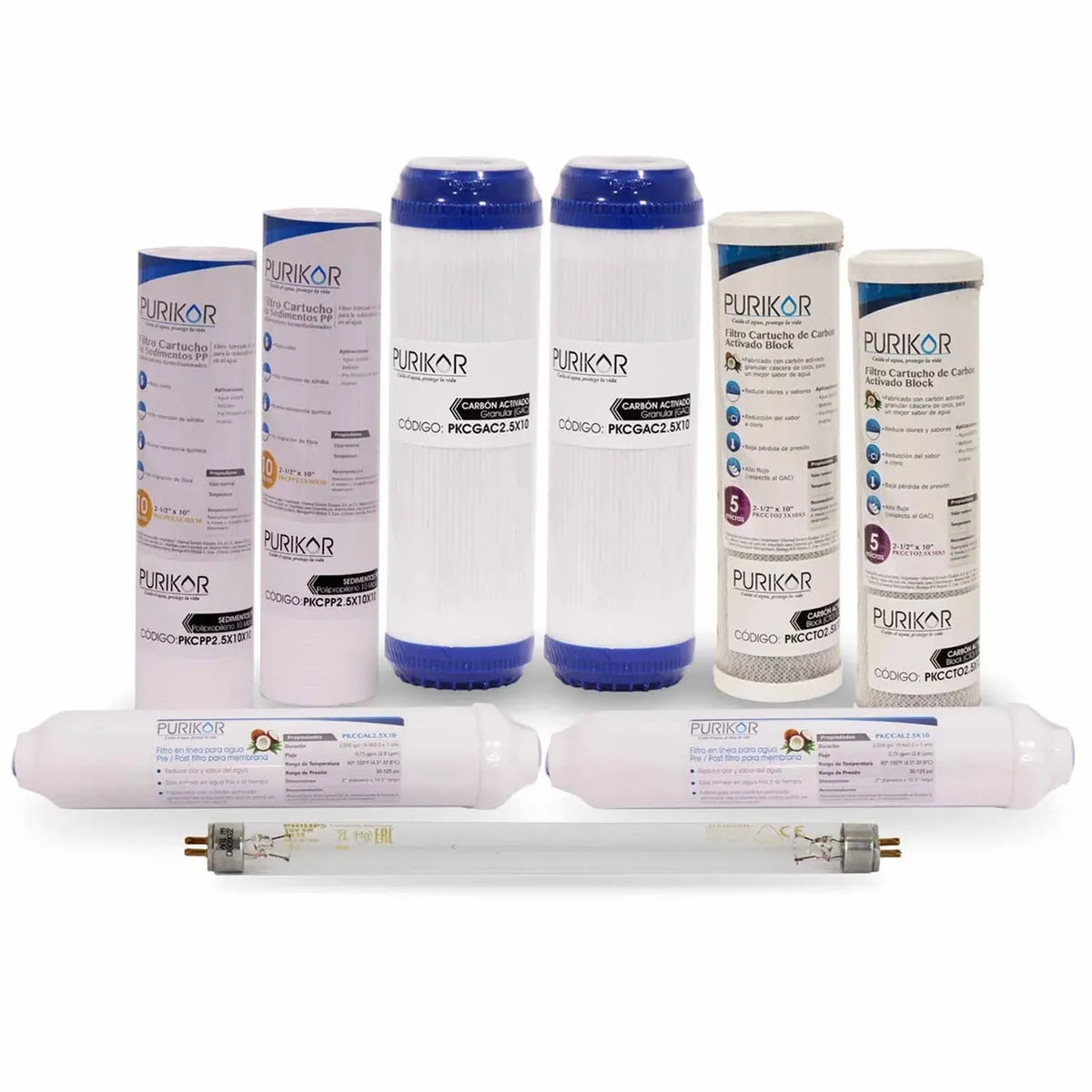 Fotografía oficial PURIKOR: kit de mantenimiento purikor. Vista del producto.